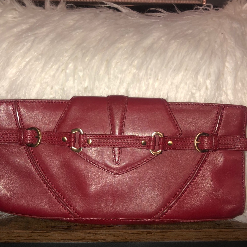 Red Via Spiga Clutch Bag